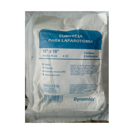 COMPRESAS DE LAPARATOMIA X 5 UNIDADES DYNAMICS