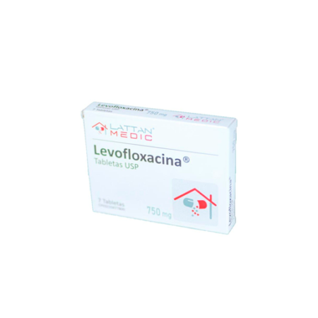 LEVOFLOXACINO 750 MG X 7 TABLETAS LATTAN MEDIC
