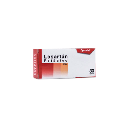 LOSARTAN POTASICO 50 MG X 30 TABLETAS DYNALAB
