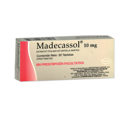 MADECASSOL 10 MG X 30 COMPRIMIDOS