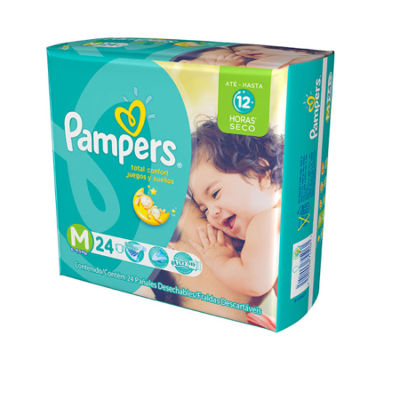 PAÑALES PAMPERS JUEGOS Y SUEÑOS TALLA M X 24 UNIDADES